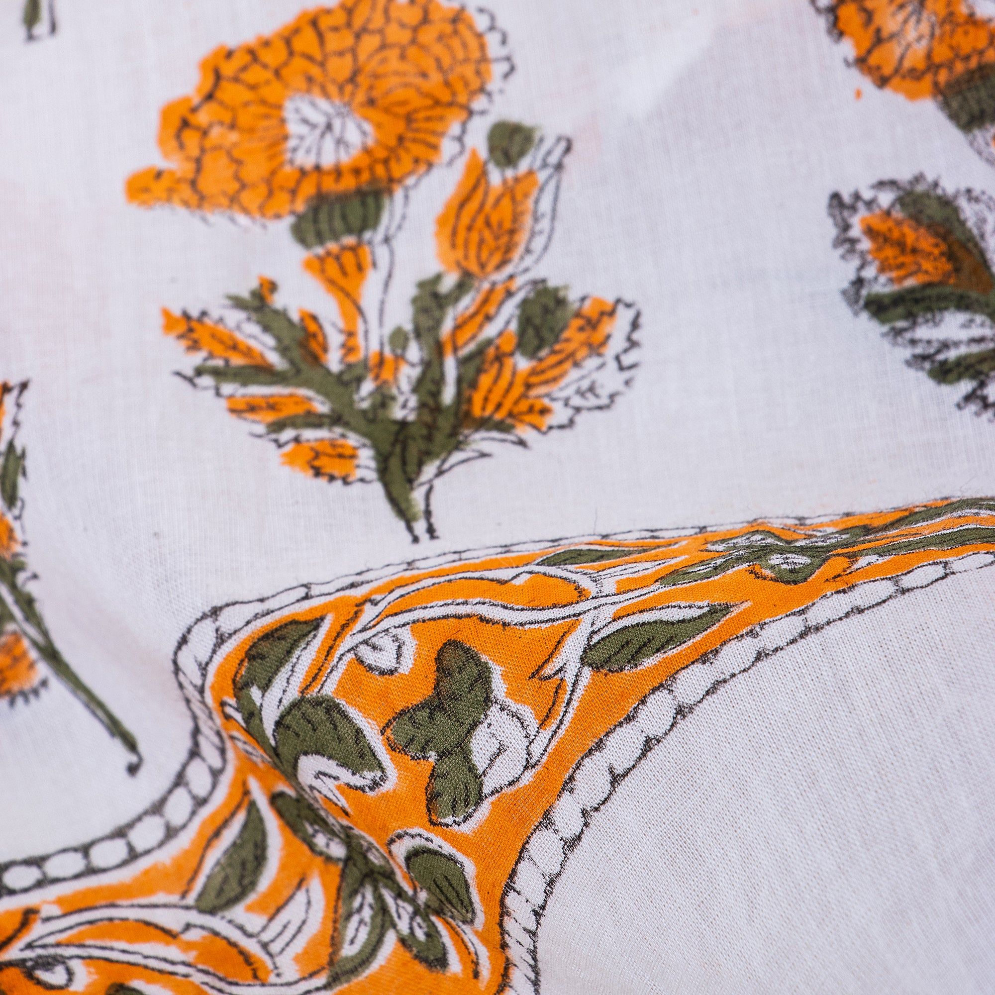 Mustard Yellow Print Cotton Stole For Women